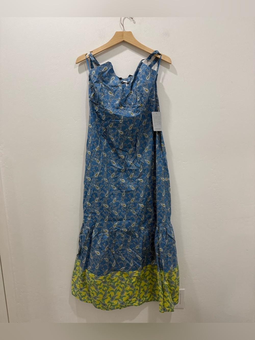 NWT Stitchdrop Blue Paisley Midi A Line Dress Sz Small